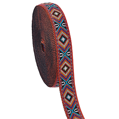 10 полиэстеровые ленты с вышивкой в этническом стиле, жаккардовая лента, аксессуары для одежды, ромб шаблон