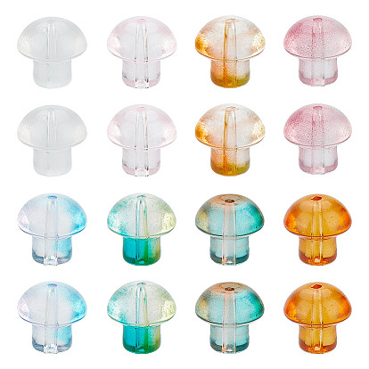 96 шт 8 цвета прозрачные стеклянные бусины, гриб