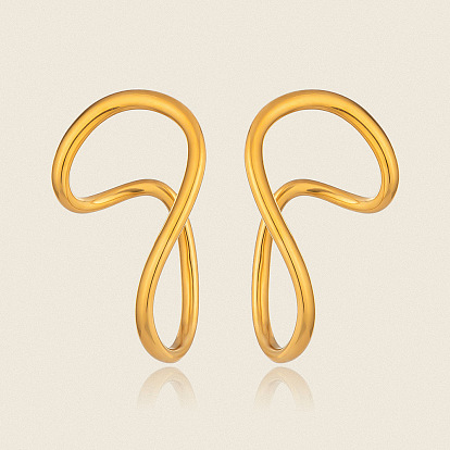 304 boucles d'oreilles en acier inoxydable pour femmes, nuggets