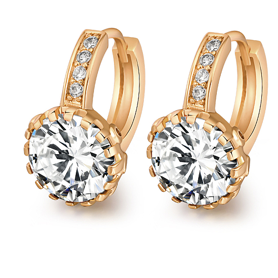 Позолоченные серьги-кольца из латуни со стразами и идеальным дизайном 18 k, 9 мм