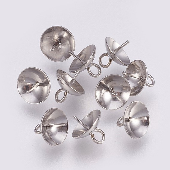 201 подвески из нержавеющей стали, за половину пробурено бисера, с 201 штифта из нержавеющей стали