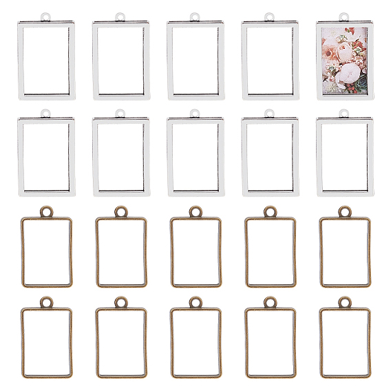 Подвески из медного сплава, прямоугольные