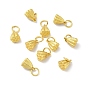 Rack Plating Brass Charms, Long-Lasting Plated, Cadmium Free & Lead Free, Seedpod of the Lotus