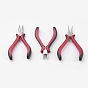 DIY Jewelry Tool Sets, Ferronickel Side Cutting Pliers, Chain Nose Pliers and Round Nose Pliers, 115~130x55~60mm