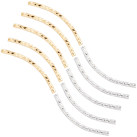 64 шт. 2 цвета латунных трубчатых бусин, долговечный, изогнутые бусины, трубка