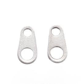 304 Stainless Steel Chain Tabs, Chain Extender Connectors, Teardrop