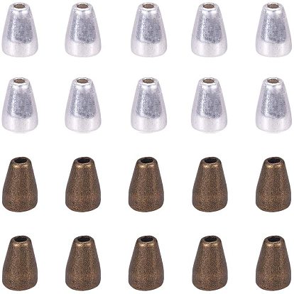 Tibetan Style Alloy Bead Caps, Cone