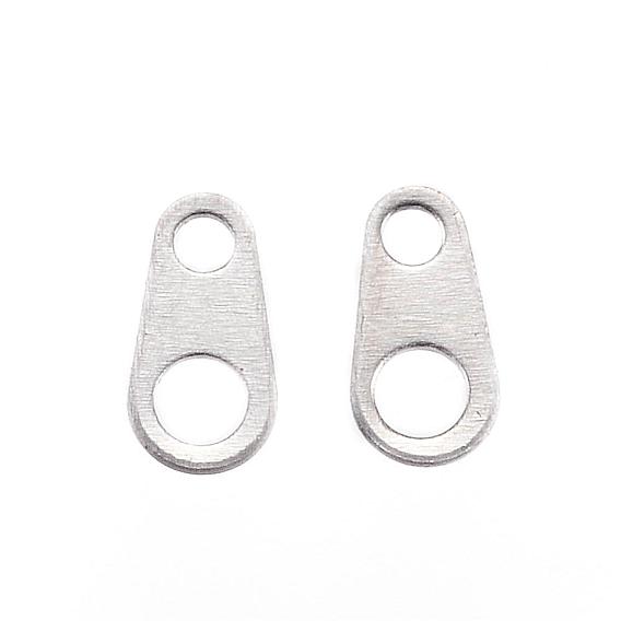 304 Stainless Steel Chain Tabs, Chain Extender Connectors, Teardrop