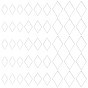 90pcs 3 styles 201 anneaux de liaison en acier inoxydable, losange, lunette arrière ouverte, anti-ternissement