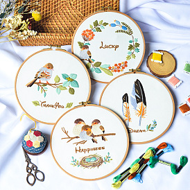 Hand embroidery diy material package cross stitch bird suzhou embroidery beginner fabric decoration hanging painting