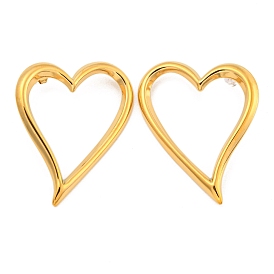 304 серьги-гвоздики из нержавеющей стали для женщин, сердце