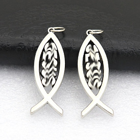 Брелок-подвеска в виде рыбы из цинкового сплава