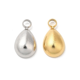 304 Stainless Steel Charms, Teardrop Charm