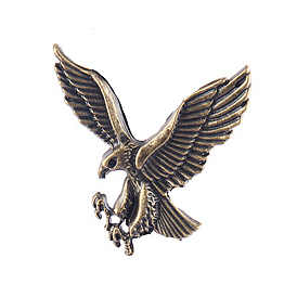 Alloy Bolo Tie Slides Clasp Accessories, with Iron Button, for DIY Bolo Tie Making, Nickel Free, Eagle