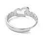 304 Stainless Steel Hollow Heart Adjustable Rings