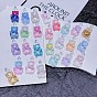 Luminous Transparent Resin Cabochons, Cat, with Glitter Powder, Glow in the Dark
