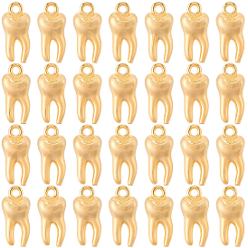 80Pcs Zinc Alloy Pendants, Tooth Charms