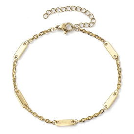 304 bracelets à maillons ovales en acier inoxydable pour femmes