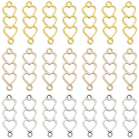 90g 3 цвета сплава соединительные подвески, тройные сердечные связи