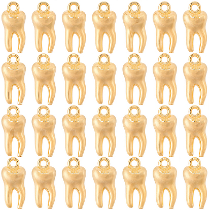 80Pcs Zinc Alloy Pendants, Tooth Charms