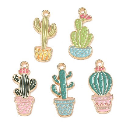 Pendentifs en alliage, charmes de cactus, or et de lumière