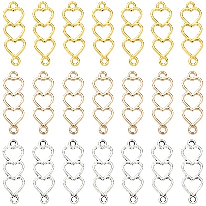 90g 3 цвета сплава соединительные подвески, тройные сердечные связи