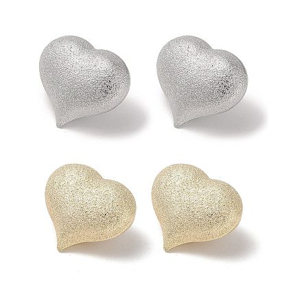 Латунь серьги, сердце