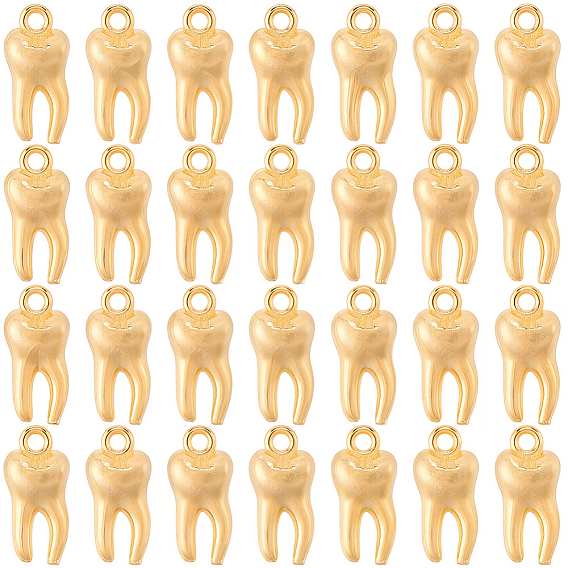 80Pcs Zinc Alloy Pendants, Tooth Charms