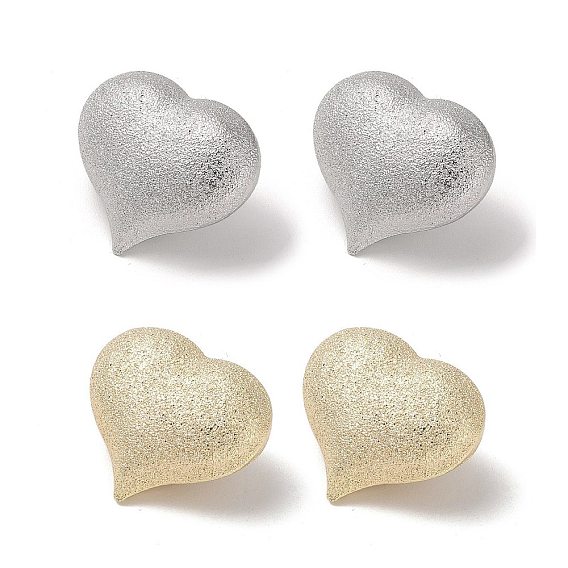 Латунь серьги, сердце