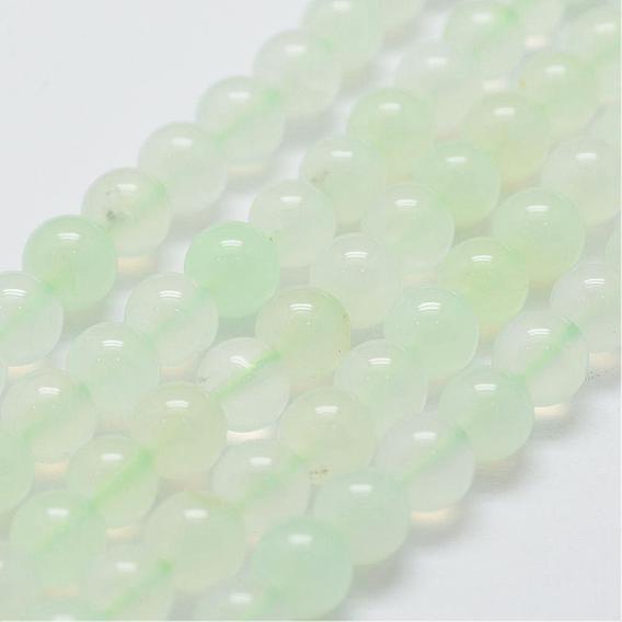 Natural Green Opal Bead Strands, Round
