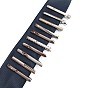 Iron Rhinestone Tie Clips for Men, Rectangle