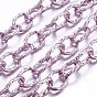 Aluminum Cable Chains, Textured, Unwelded, Oval