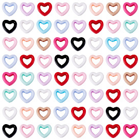 150 непрозрачные акриловые бусины, сердце