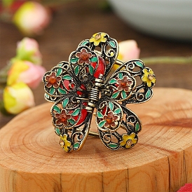 Alloy Enamel Claw Hair Clips, Hair Accessories for Women & Girls, Flower