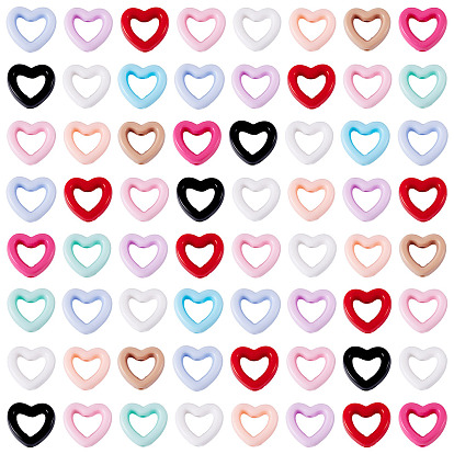150 непрозрачные акриловые бусины, сердце