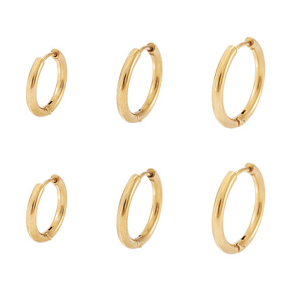 6шт. 202 серьги-кольца из нержавеющей стали, гипоаллергенные серьги, с 316 хирургическими штифтами из нержавеющей стали