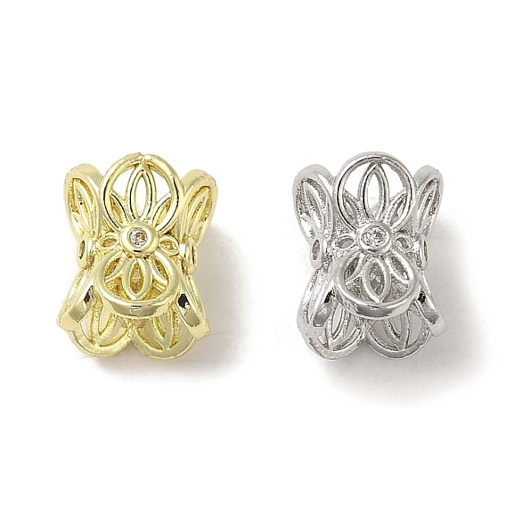 Латунные микропаве прозрачные кубики из циркония, долговечный, цветок