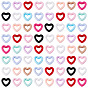 150pcs undurchsichtige Acrylperlen, Herz