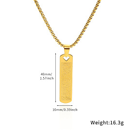 201 Подвеска в виде прямоугольного жетона из нержавеющей стали для мужчин.