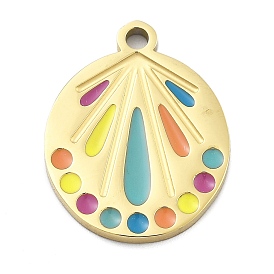 Ионное покрытие (ip) 304 подвески из нержавеющей стали с эмалью, овальный шарм