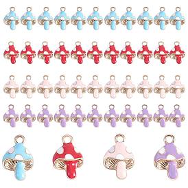 40 кусочки подвески в виде грибов, кулон из сплава, эмали, подвески в виде грибов, разноцветные для ювелирных изделий, ожерелий, серег, браслетов, ремесел