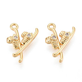 Латунь прокладывает кубические циркониевые прелести, лыжные ботинки, долговечный, без никеля 