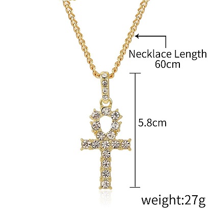 Double Layer Cross Pendant Necklace for Men and Women - Hip Hop Style Fashion Accessory