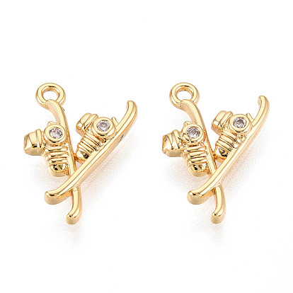 Латунь прокладывает кубические циркониевые прелести, лыжные ботинки, долговечный, без никеля 