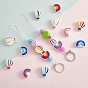 20Pcs Silicone Beads Rainbow Silicone Beads Bulk Hot Air Balloon Silicone Loose Spacer Beads Charm Color Silicone Bead Kit for Necklace Bracelet Keychain DIY Crafts Making