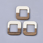 Resin & Walnut Wood Linking Rings, Rectangle Ring
