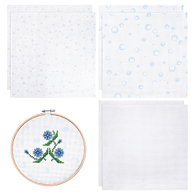 6 шт 3 цвета 11 листы ткани для вышивки крестом, хлопковая ткань для вышивки, для изготовления швейных изделий, квадратный