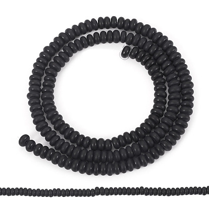 1 нити из натурального черного оникса (окрашенные и нагретые) бусины нити, матовые, рондель