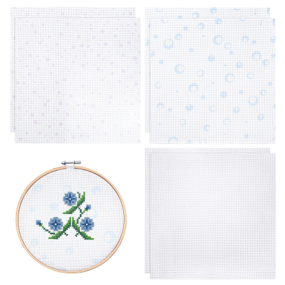 6 шт 3 цвета 11 листы ткани для вышивки крестом, хлопковая ткань для вышивки, для изготовления швейных изделий, квадратный