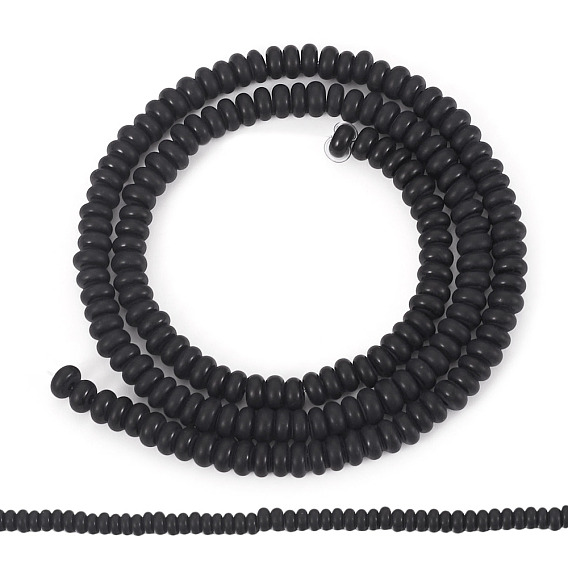 1 нити из натурального черного оникса (окрашенные и нагретые) бусины нити, матовые, рондель